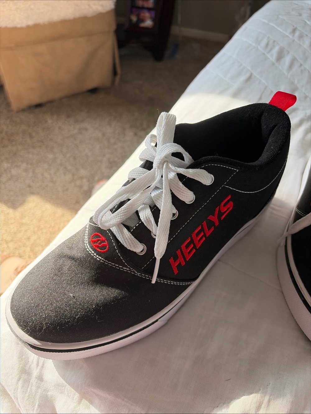 Heelys Women’s Black and Red Classic Skate Sneaker with Wheel